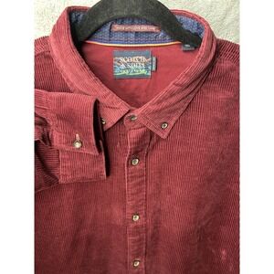 Scotch & Soda Corduroy Shirt Burgundy Mens XXL Button Up Cotton
